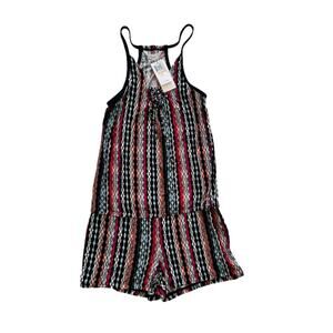 Ella Moss Romper The Dreamer Multicolored Sleeveless Racerback Romper Small